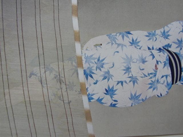 伊東 深水、「宵」、額装用希少図版、新品額・額装付き、状態良好