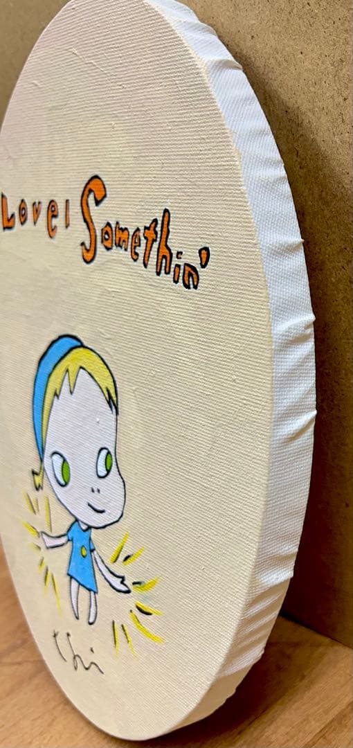 奈良美智　女の子　手描き　233×179mm 油彩　表裏サイン　骨董　絵画