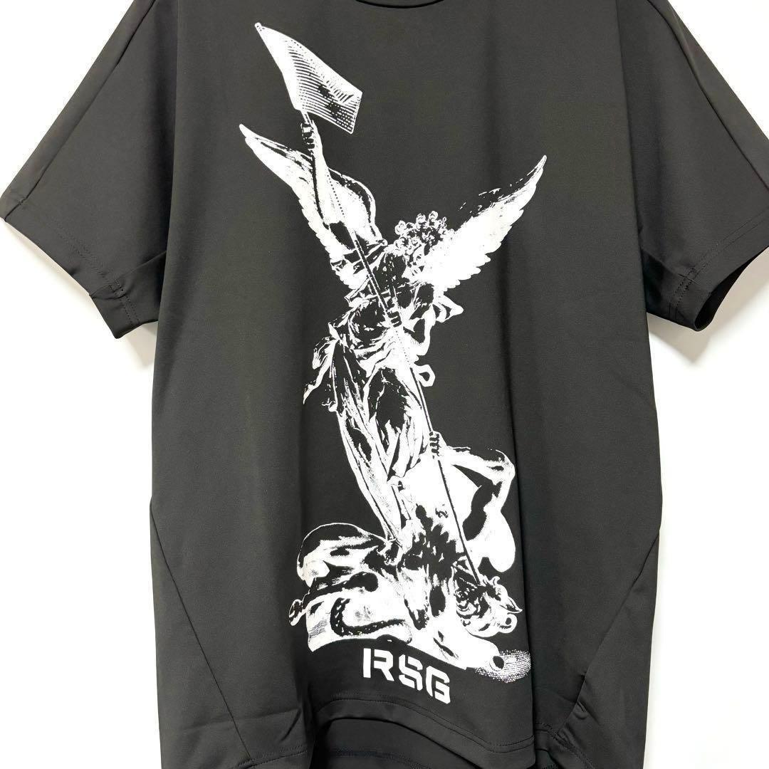 ラッセルノ ゴルフ ショートスリーブ エンジェル モックネック ブラック S 3