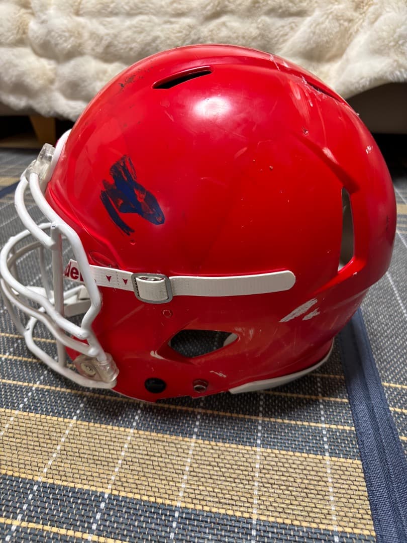 Riddell 赤 アメリカンフットボールヘルメット　サイズL