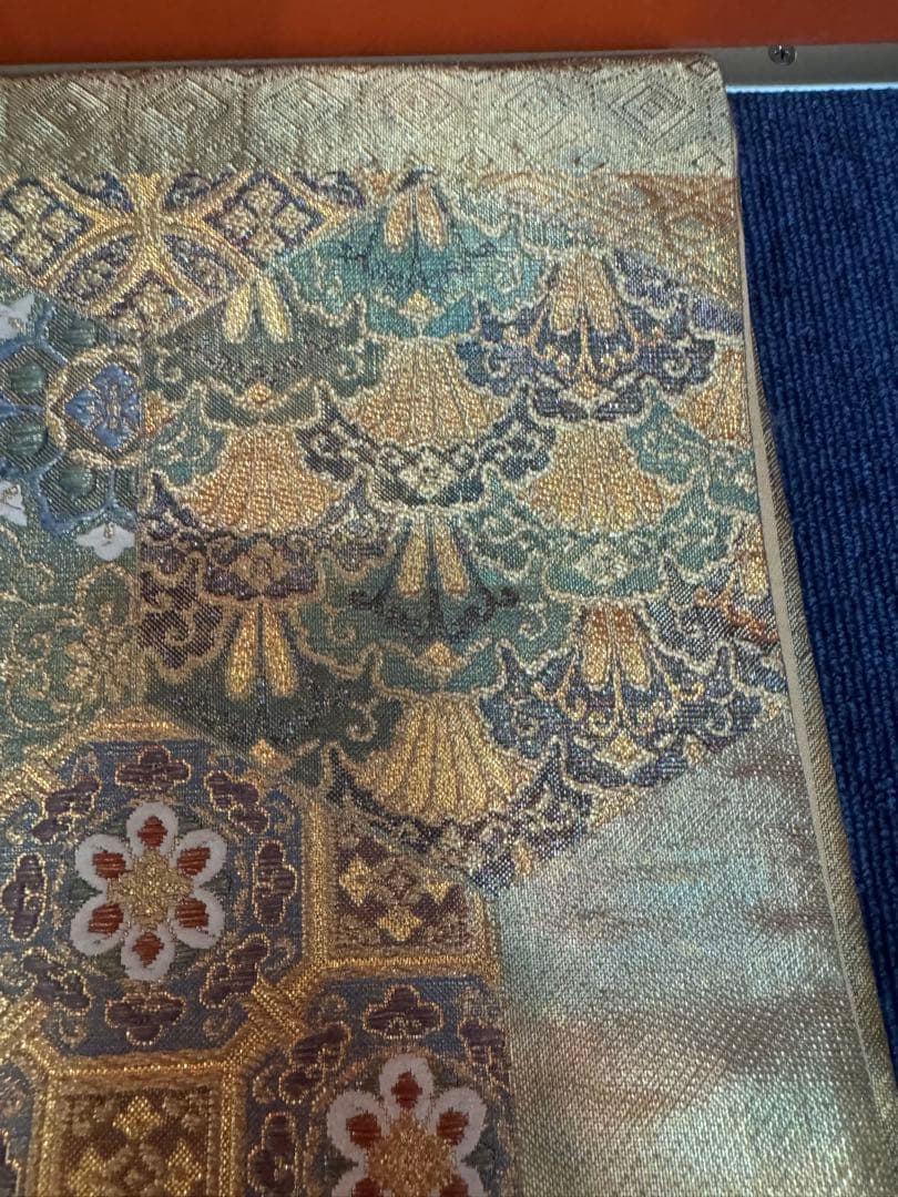 2016 袋帯 古代彫金紋  西陣織   金糸　高級上質上品　約440cm未使用