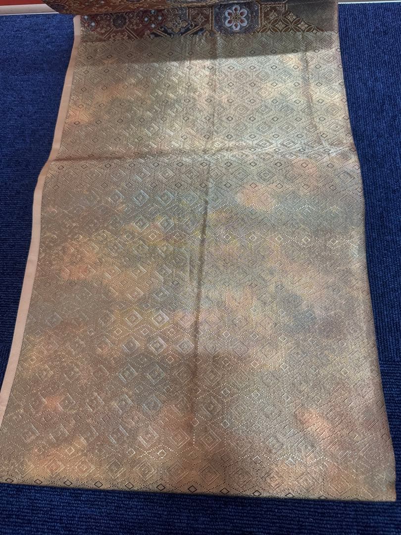 2016 袋帯 古代彫金紋  西陣織   金糸　高級上質上品　約440cm未使用