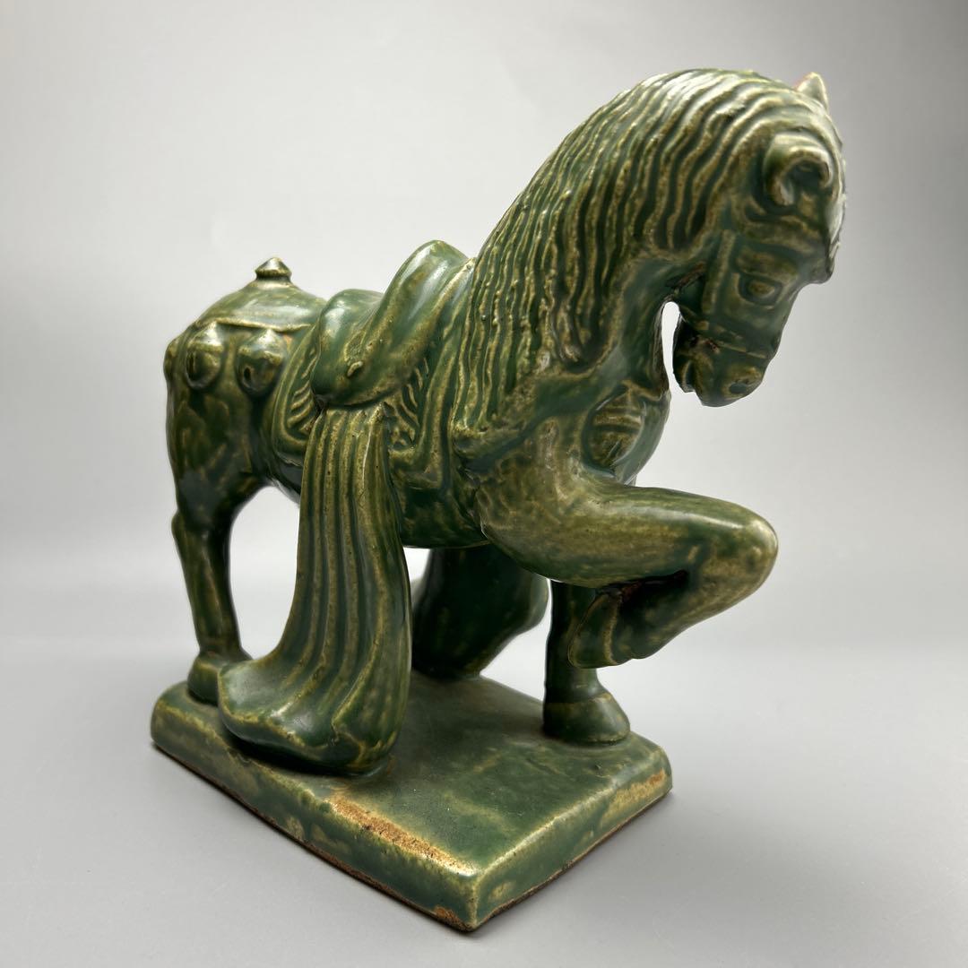 陶器の馬の置物　蔵出し骨董品