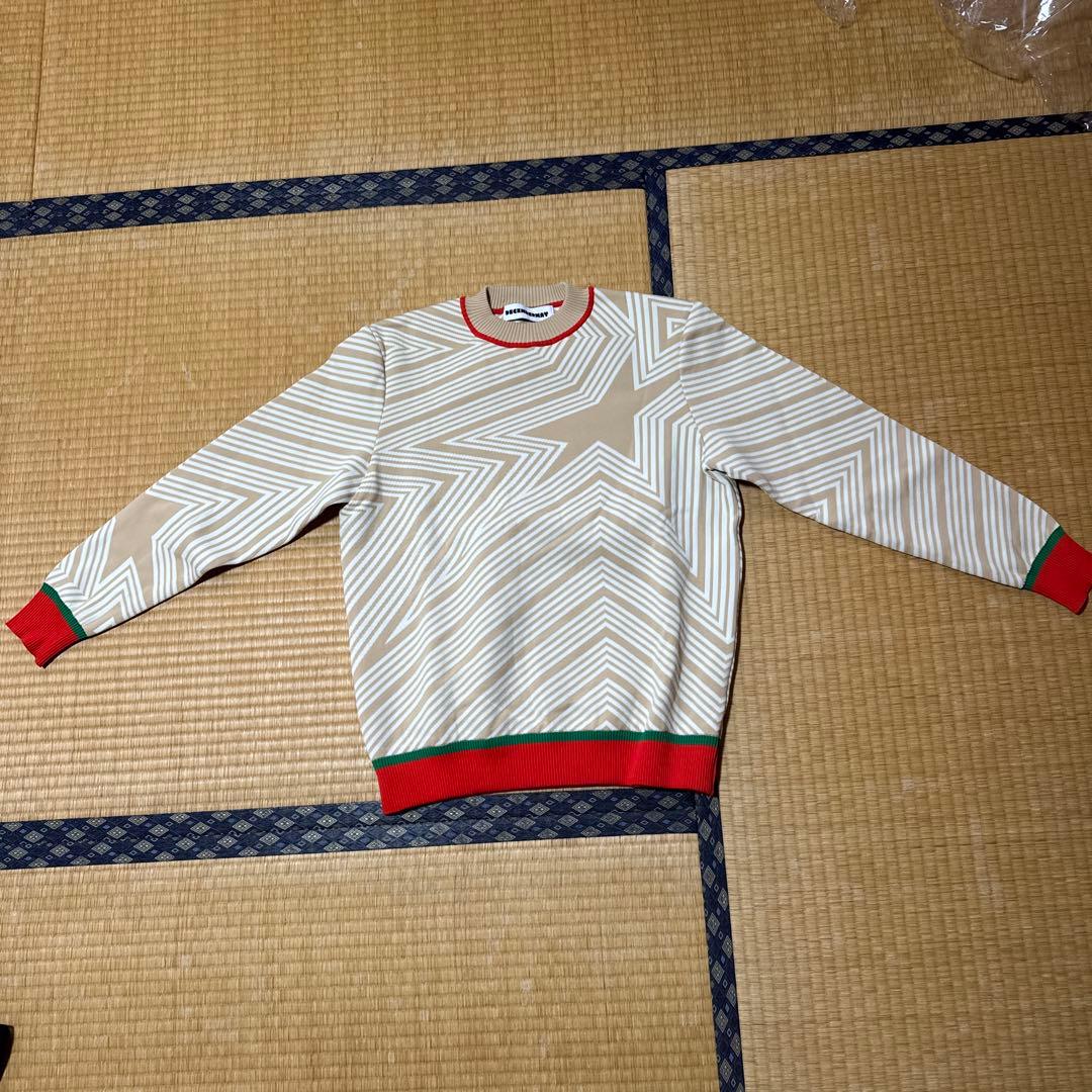 DECEMBERMAY メンズニットセーター ストライプデザイン