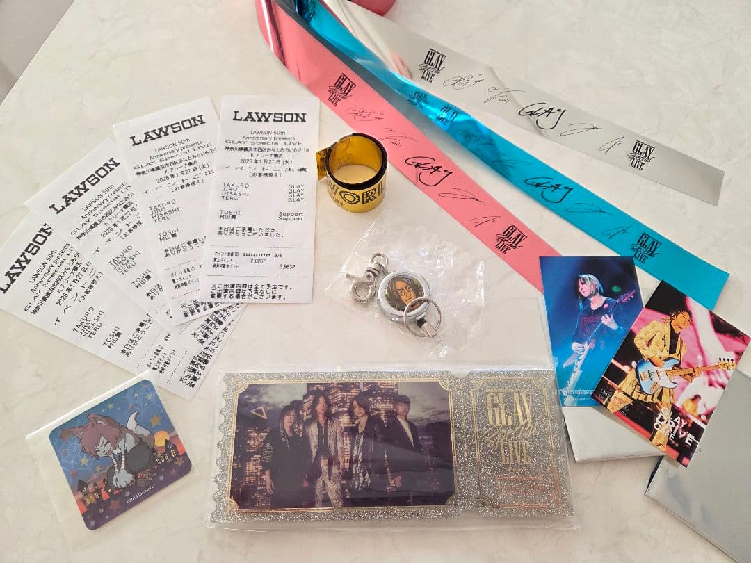 GLAY　ローソン　スペシャルLIVE　アクリルブロックセット