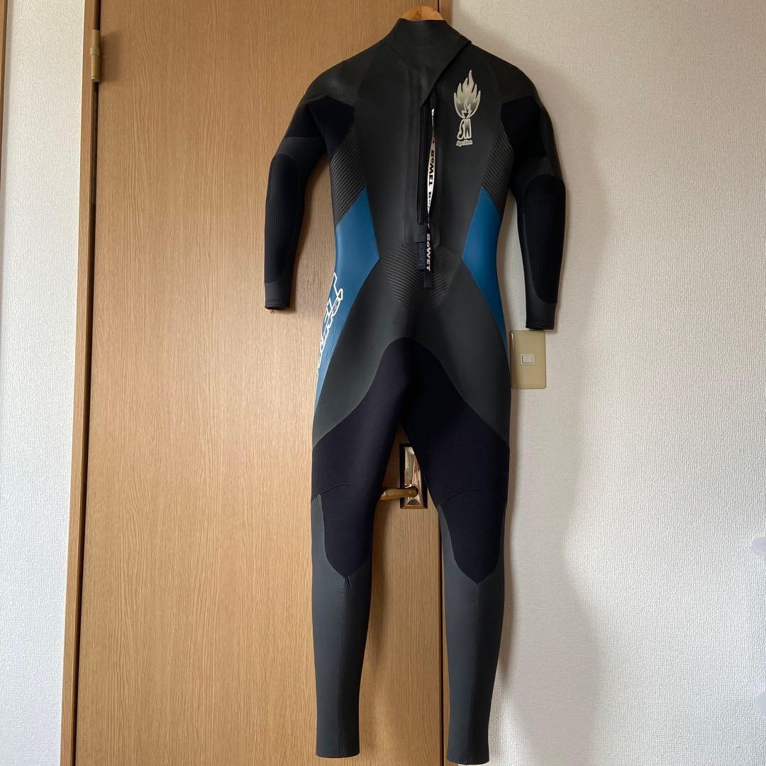 ビーウェット　BEWET 黒青フルスーツウェットスーツセミドライレディース
