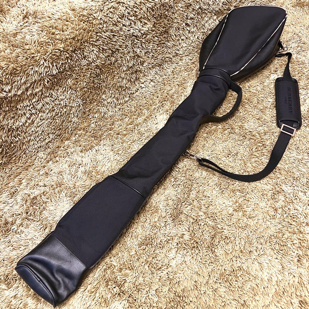 希少　BULBERRY 三陽商会品　ゴルフバッグ　クラブバッグ　ブラック　レザー