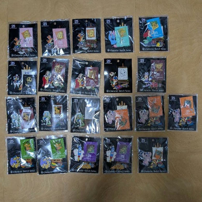 40個 ディズニー ピンバッジ チャーム まとめ売り ピントレ ピンコレクション