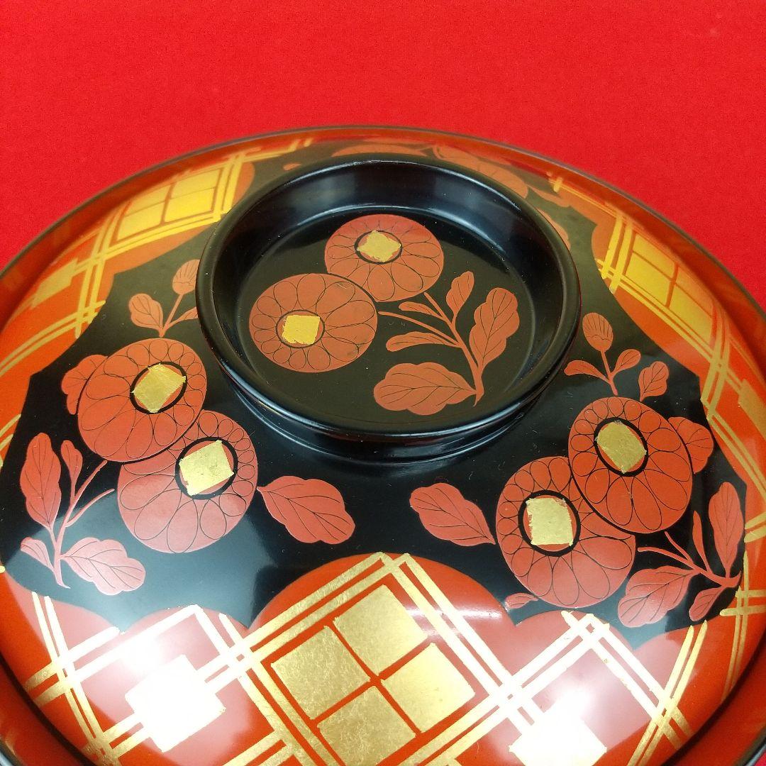 輪島塗　秀衡蒔絵煮物椀　大向高州堂　10客