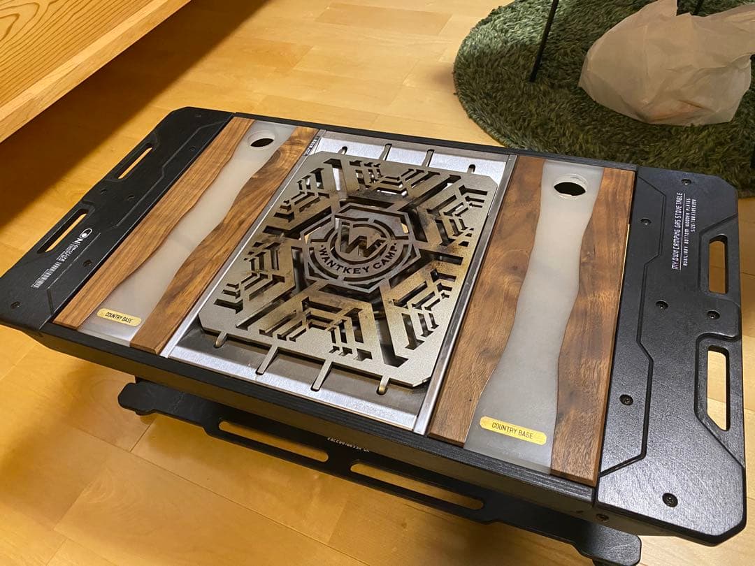 【ON-U LIFE】 ミニバーナーテーブルブラック(BLACK)天板セット