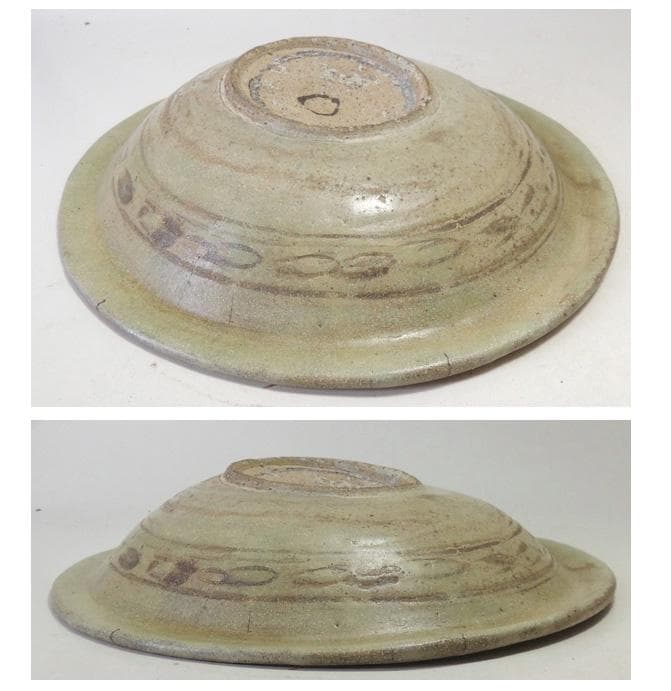 宋故録 スコータイ 鉄絵魚文皿 直径約27cm ソコタイ スンコロク