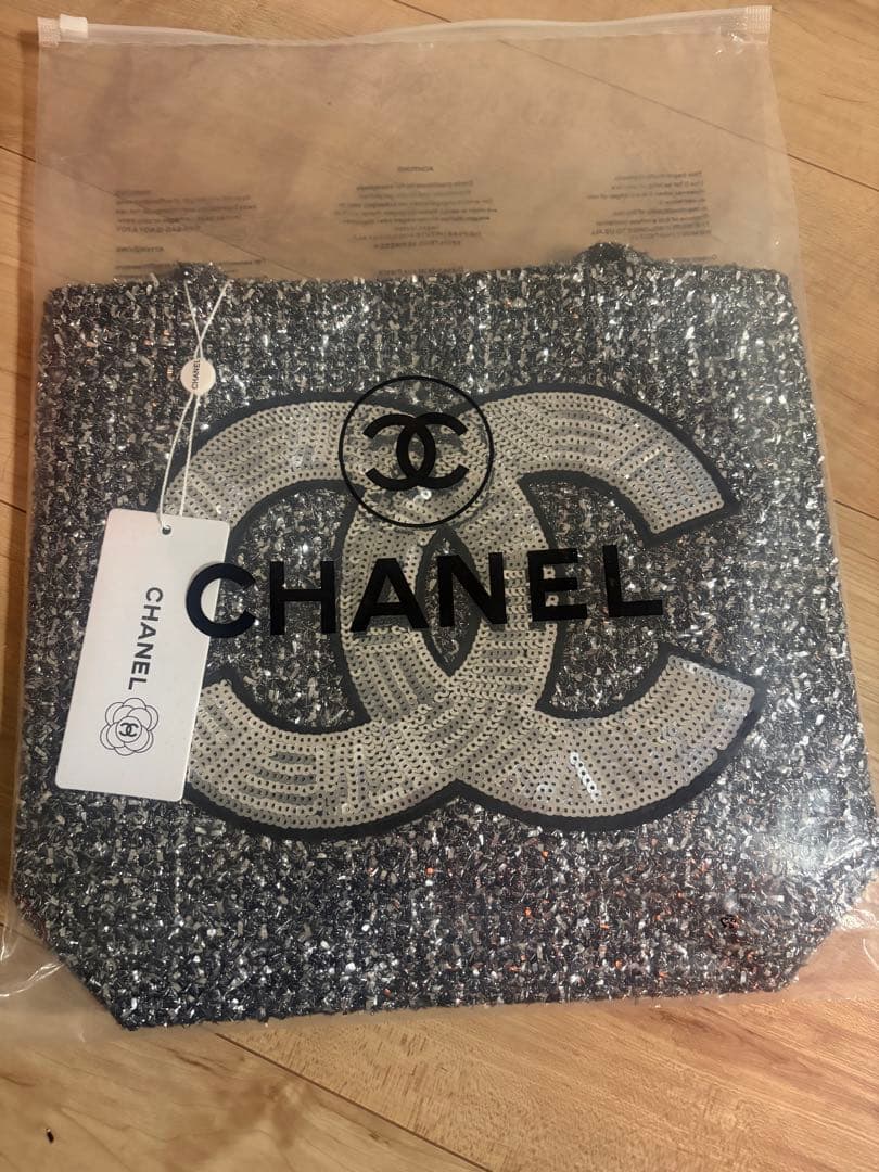 CHANEL スパンコールトートバッグ