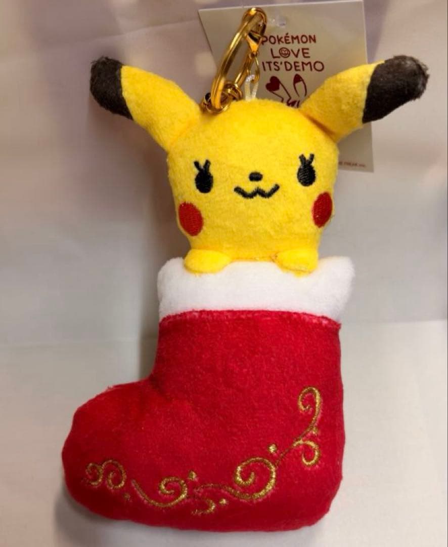6022 ポケモン　ピカチュウ　イッツデモ　クリスマス　マスコット　キーホルダー