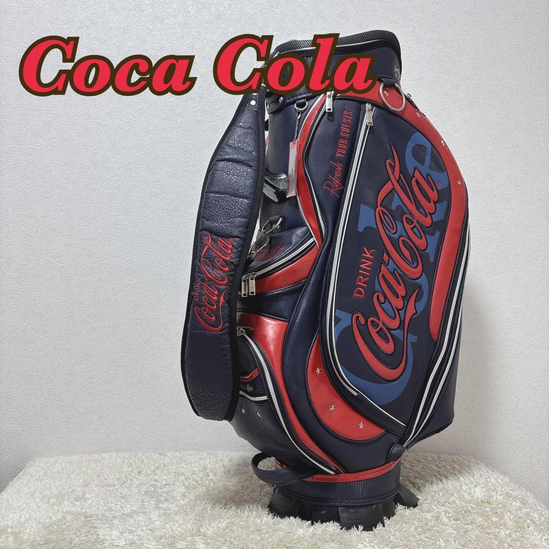 【希少品】 コカコーラ キャディバッグ カート式 8分割 レザー・エナメル仕様