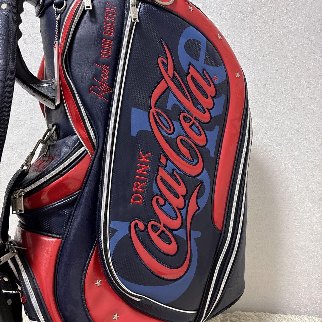 【希少品】 コカコーラ キャディバッグ カート式 8分割 レザー・エナメル仕様