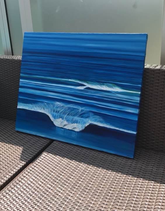 アート♡インテリア♡絵♡海の絵♡ハンドメイド♡ロンハーマン