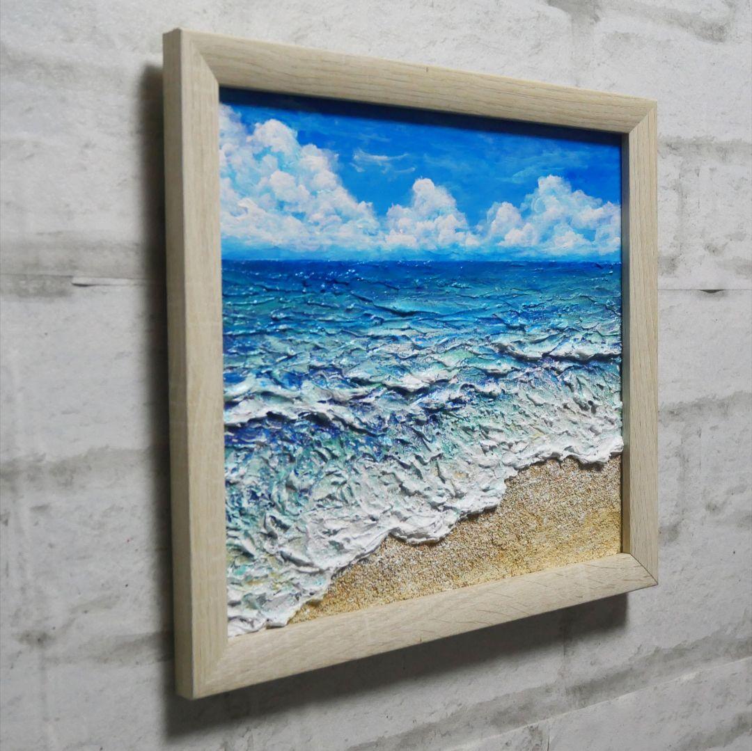 油絵 油彩 油彩画 絵 絵画 【真夏の海】
