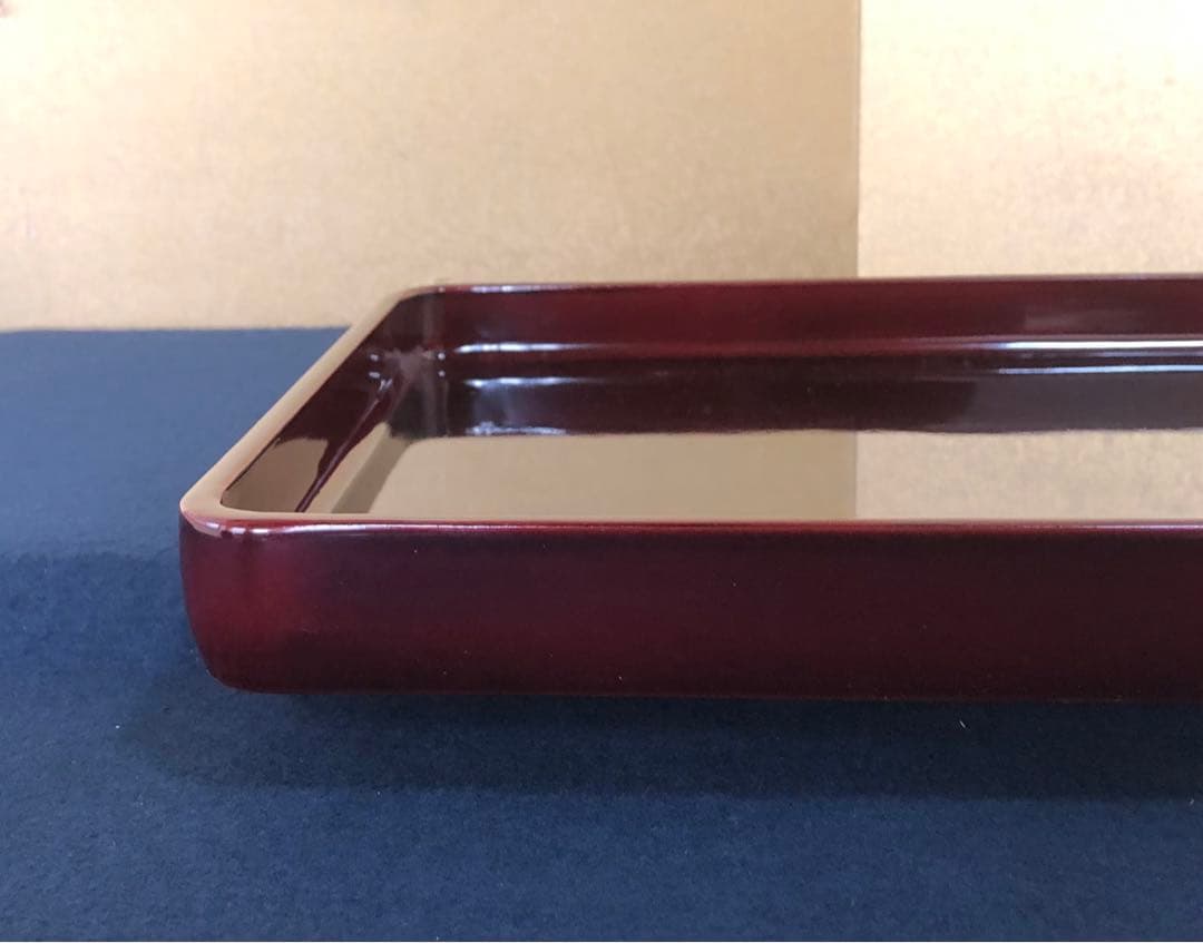 《レ》春慶塗 会席膳5客 四方膳 銘々膳 木製漆器 木箱　260203く4