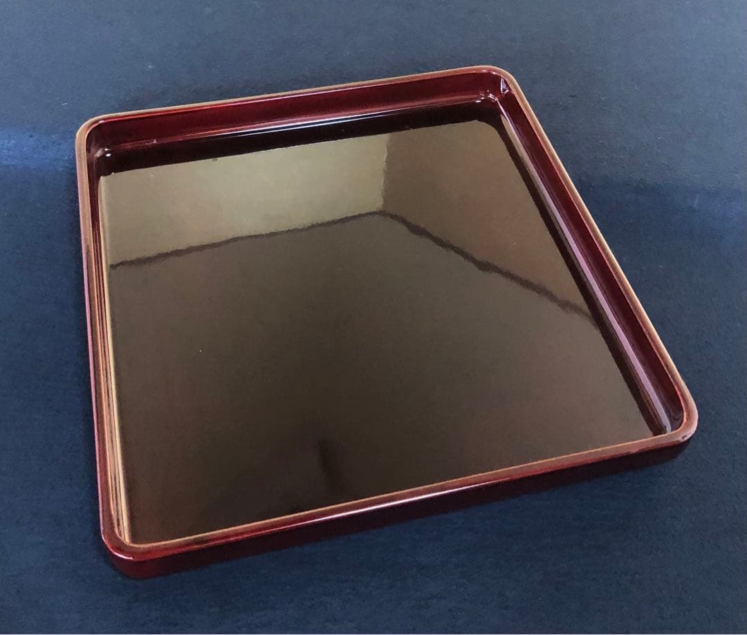 《レ》春慶塗 会席膳5客 四方膳 銘々膳 木製漆器 木箱　260203く4