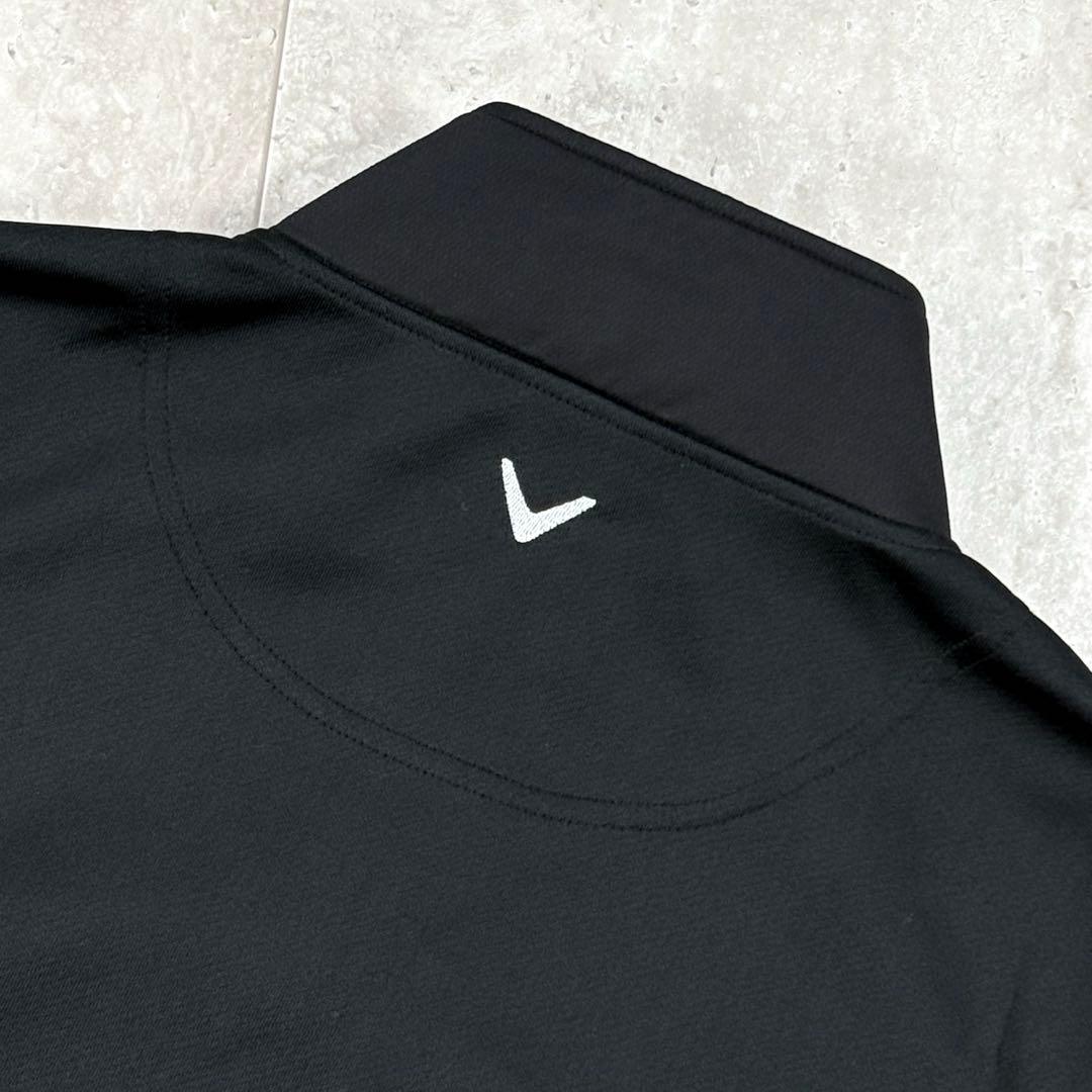 【キャロウェイ】トラックジャケット　LLサイズ　ブラック　ロゴ刺繍　ダブルジップ