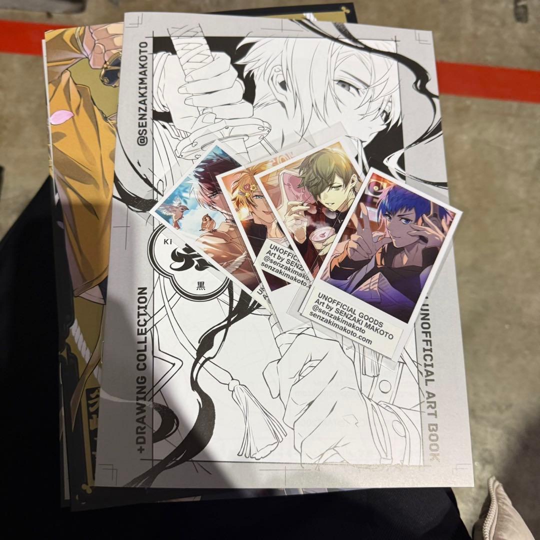 コミケ　C107 先崎真琴　黄黒　刀剣乱舞　イラスト本　チェキ4種　コンプセット