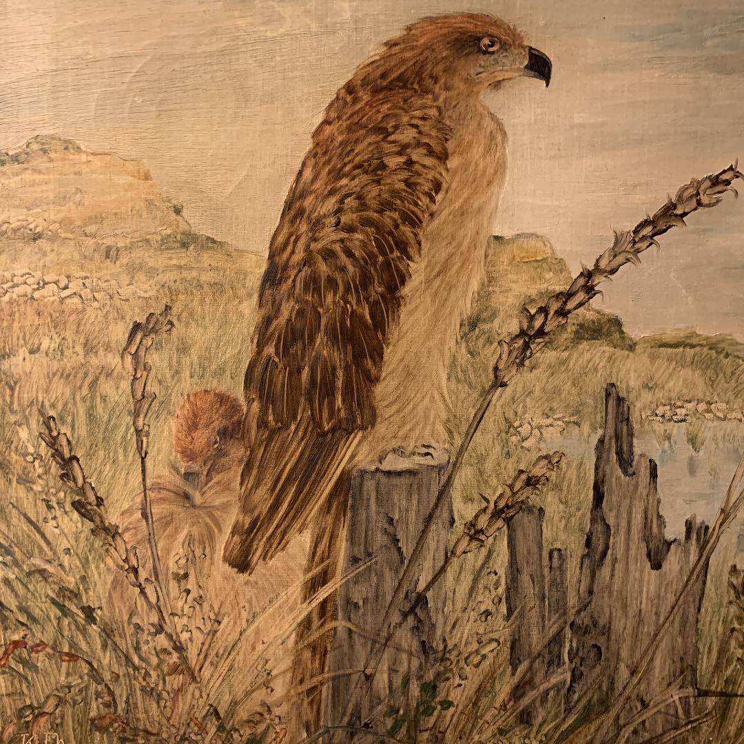 井上覚造 「湖畔」油彩画　10号