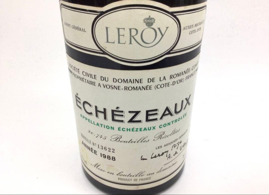 【現状渡し】　DRC ルロワ エシェゾー 1988年　未開栓 液面良好