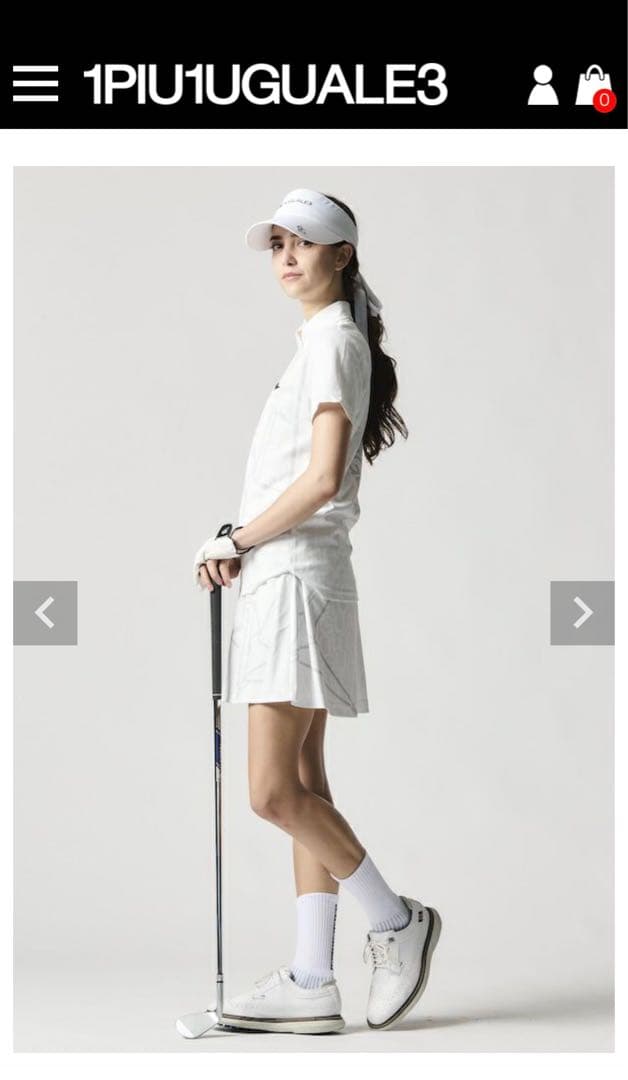 1PIU1UGUALE3 GOLF レディース ポロ新品未使用 S 1 白 半袖