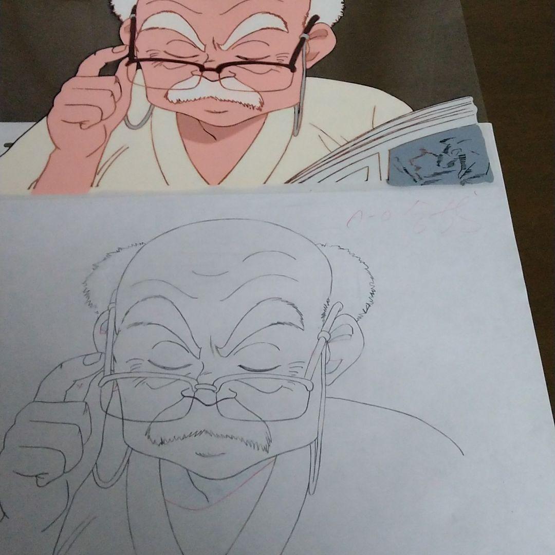 （非売品）YAWARA セル画+セル原画　猪熊治五郎　新聞読むシーン