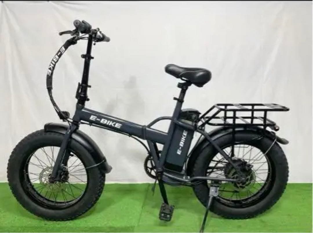 電動アシスト自転車 ブラック 太タイヤ