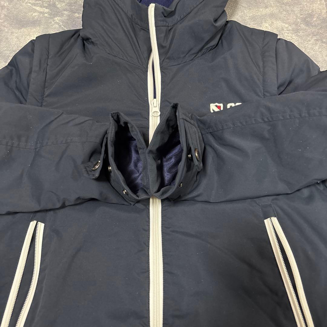 パーリーゲイツ 2WAY ブルゾン ジャケット ベスト ネイビー 中綿 刺繍ロゴ