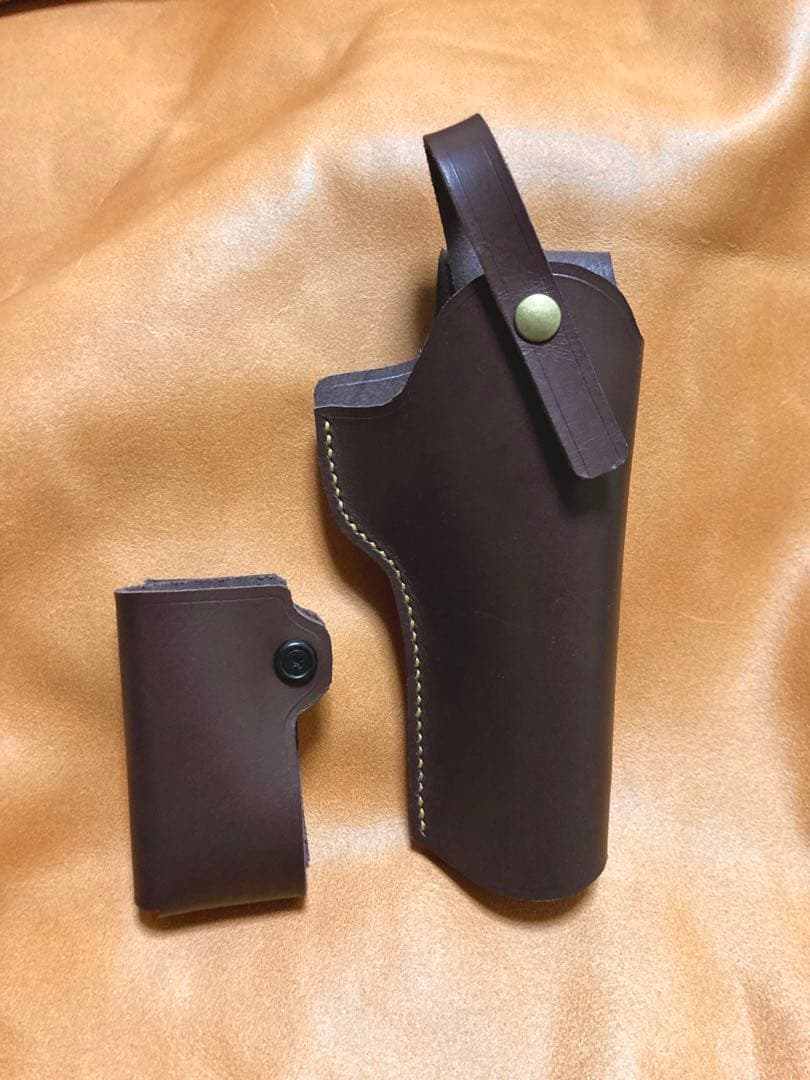 ベレッタM92F系用右利きレザーホルスター ＆ポーチセットNo.654