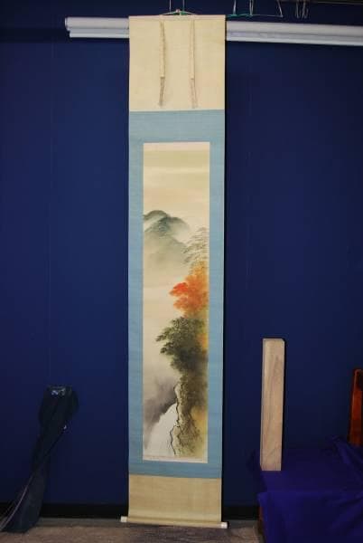 真作/平井楳仙/紅葉図/布袋屋掛軸HB-210