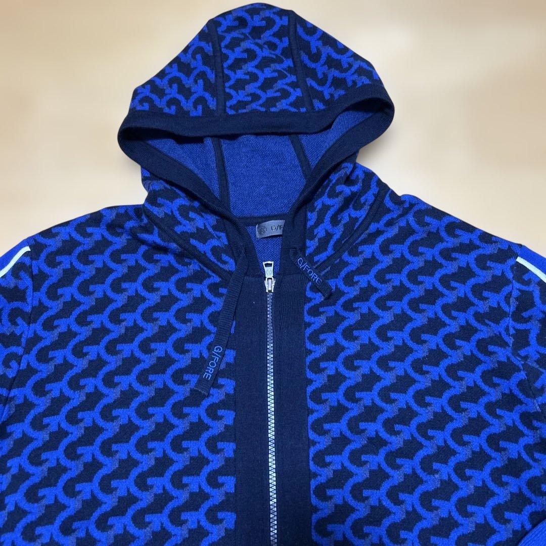 G/FORE ネイビー ブルー フード付きセーター