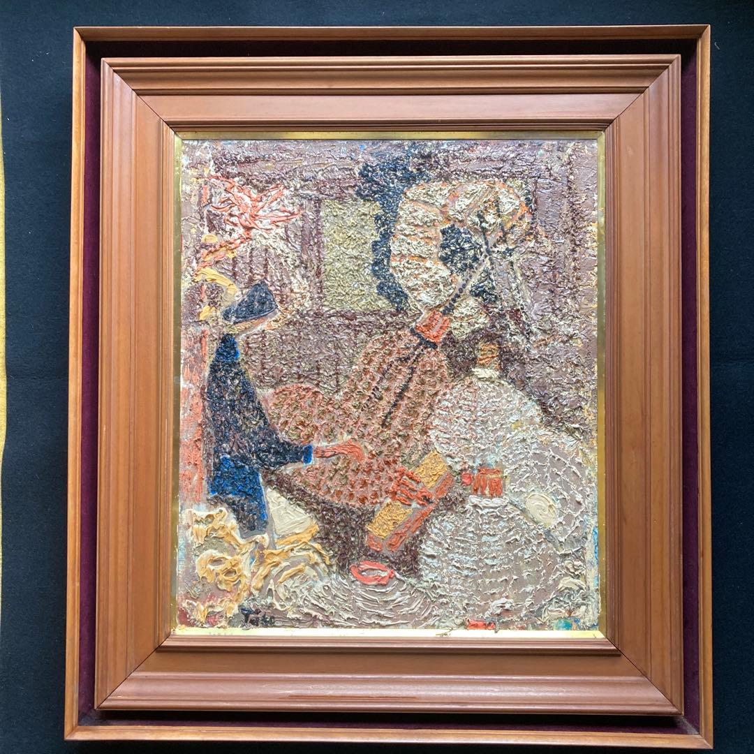 伊藤継郎 『岐阜提灯作業場』新制作会員　額縁約73×66￼絵画53×45.5cm