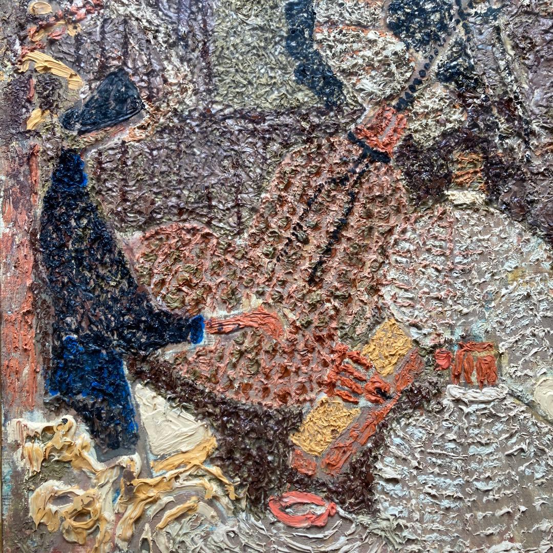 伊藤継郎 『岐阜提灯作業場』新制作会員　額縁約73×66￼絵画53×45.5cm