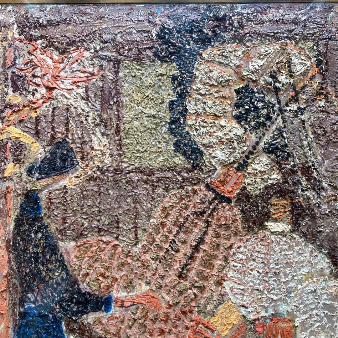 伊藤継郎 『岐阜提灯作業場』新制作会員　額縁約73×66￼絵画53×45.5cm