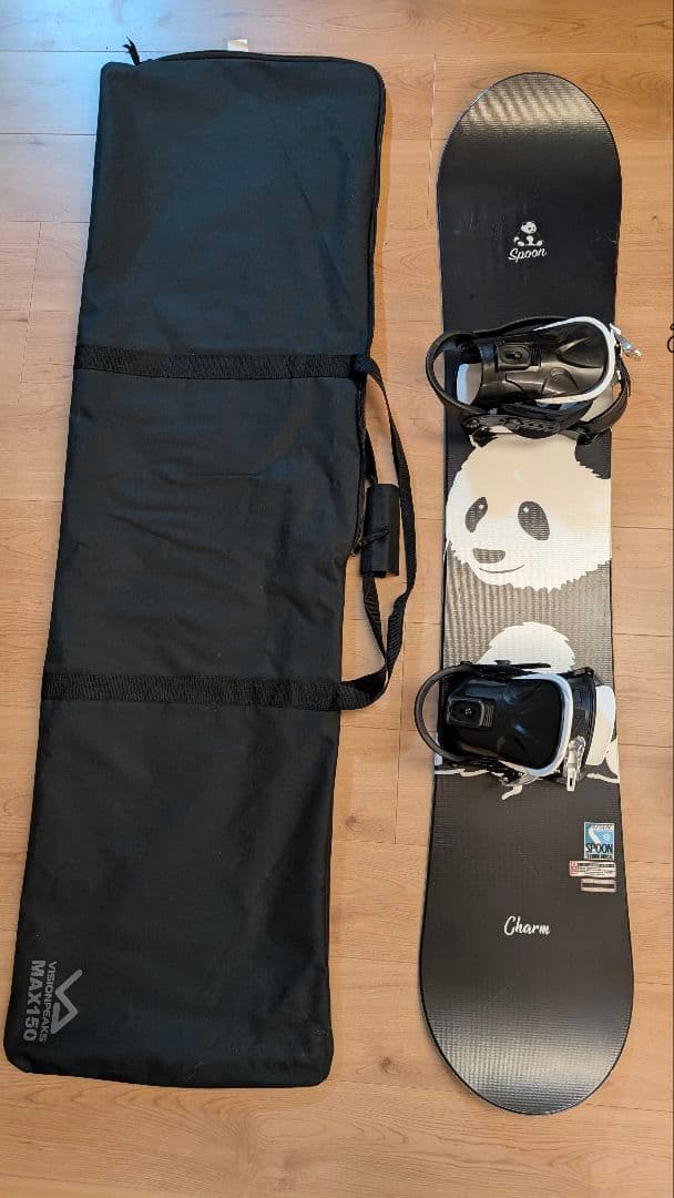 【美品】 Spoon Charm 146cm スノーボー ド パンダ 付属品多数