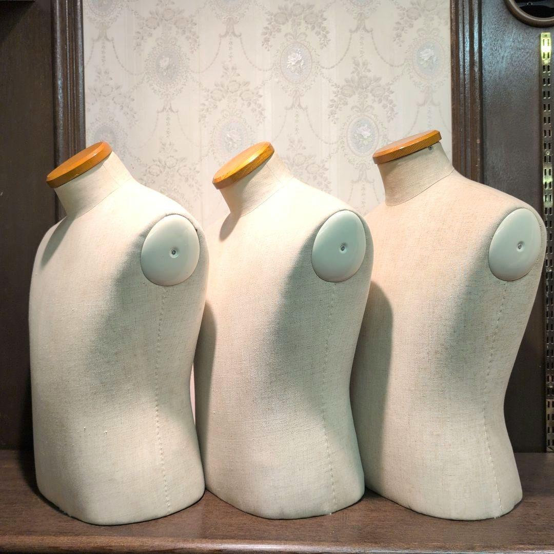 美品 布張り メンズ ヴィンテージ トルソー スタンドなし ３点セット