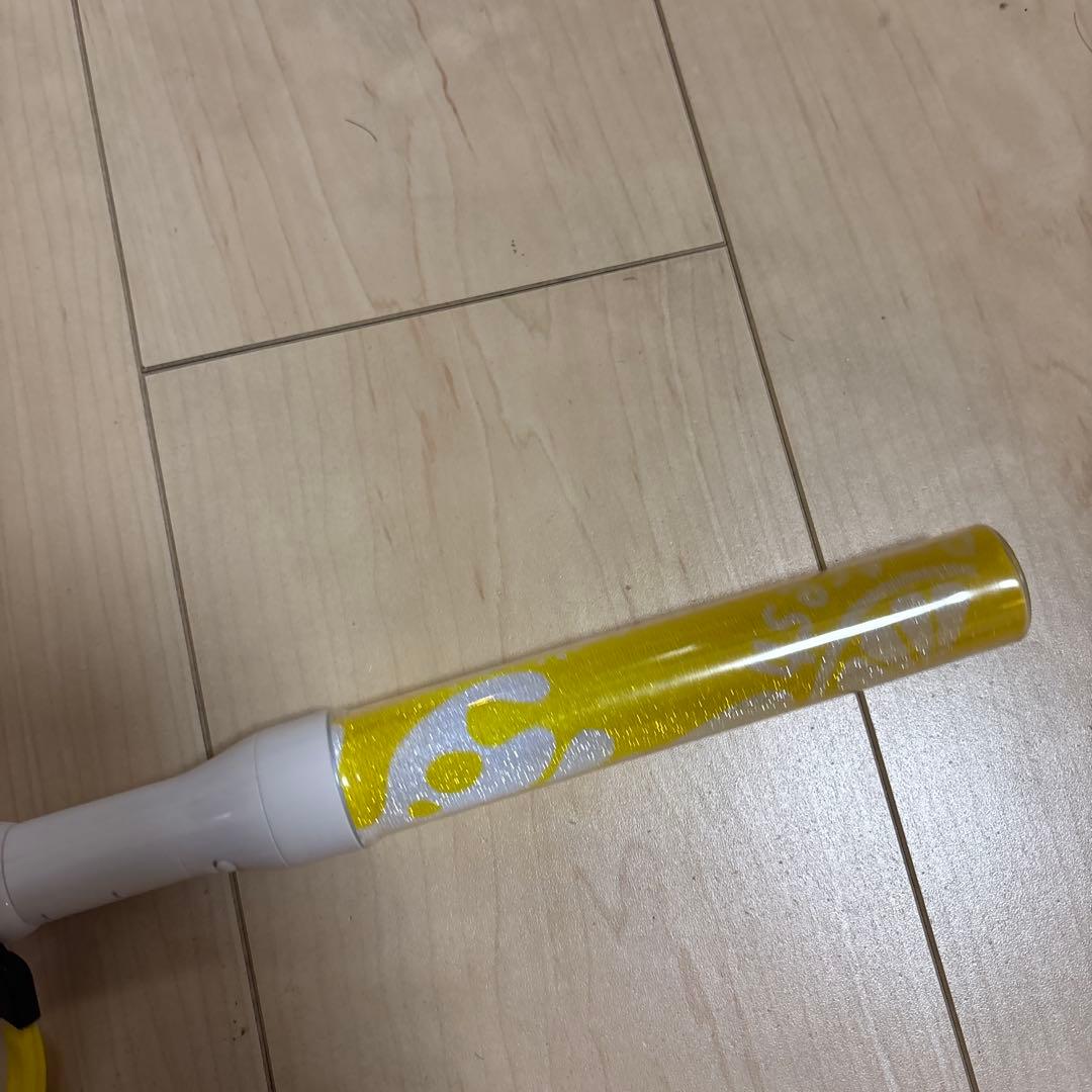(うさ様用)mi!kペンライト イエローラメペンライト ストラップ付き