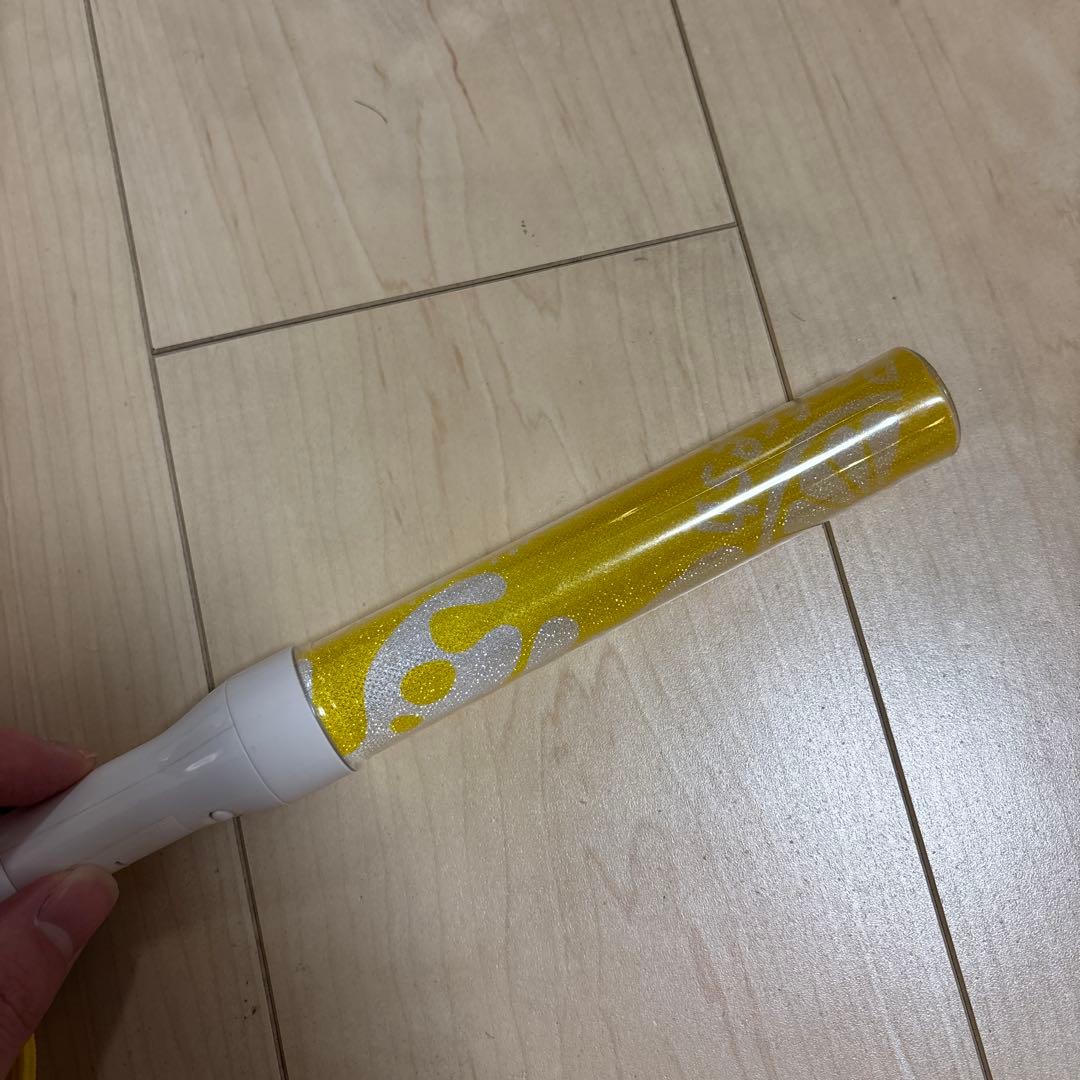 (うさ様用)mi!kペンライト イエローラメペンライト ストラップ付き