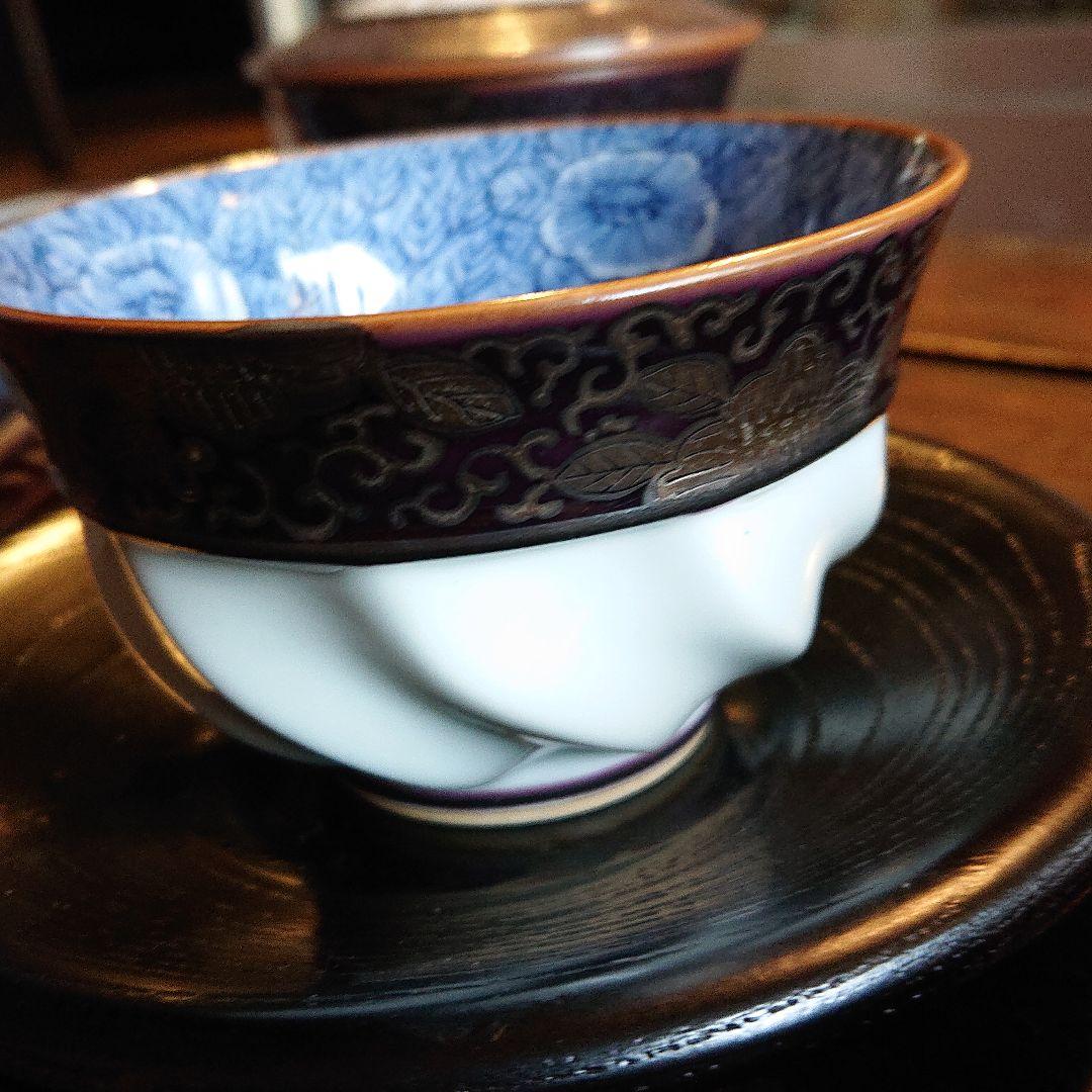 腰捻蓋付 煎茶碗