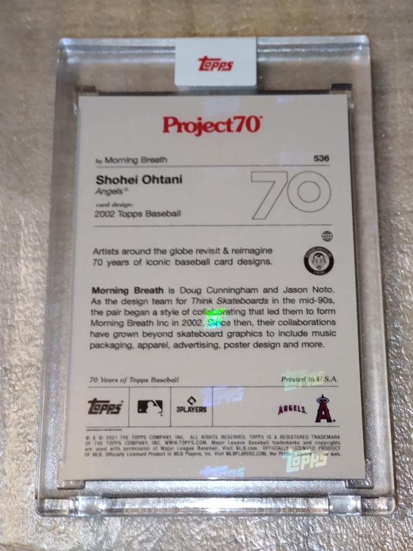 大谷翔平　2021　Topps project70 card #536　※大人気