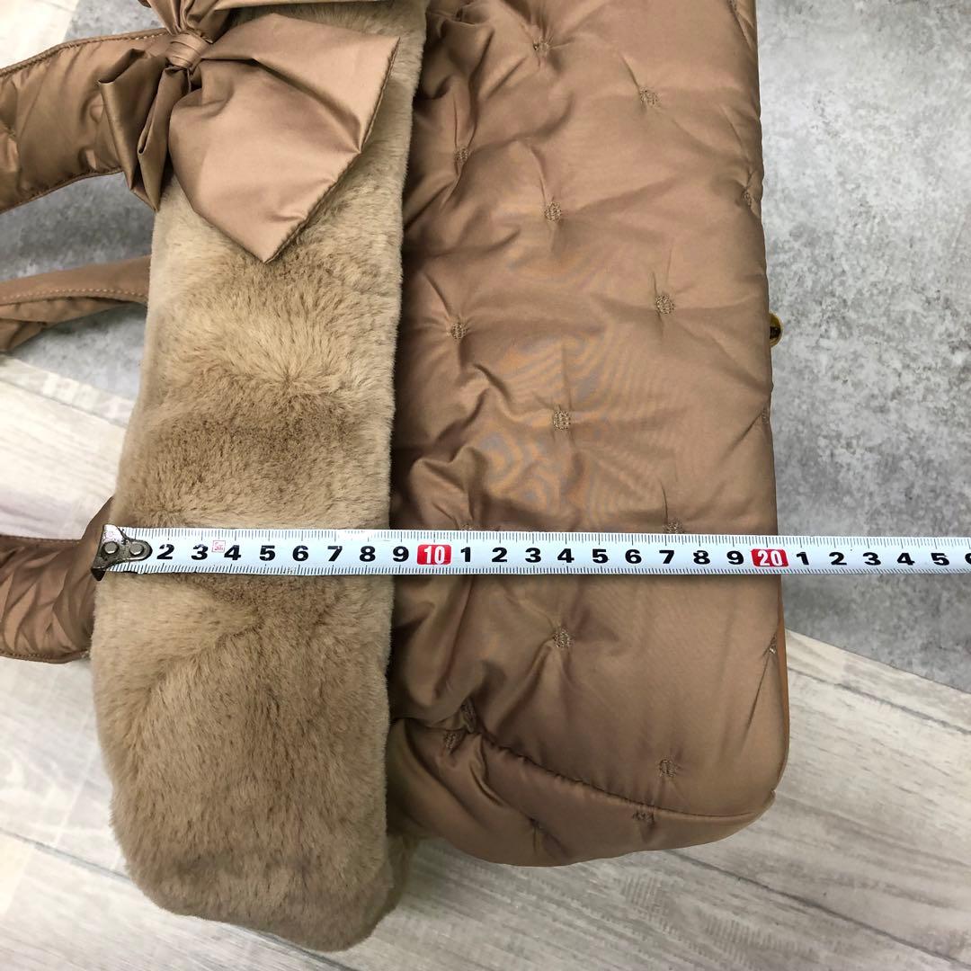 M*a様 未使用 for pets only リボン付きファーキャリーバッグ 犬