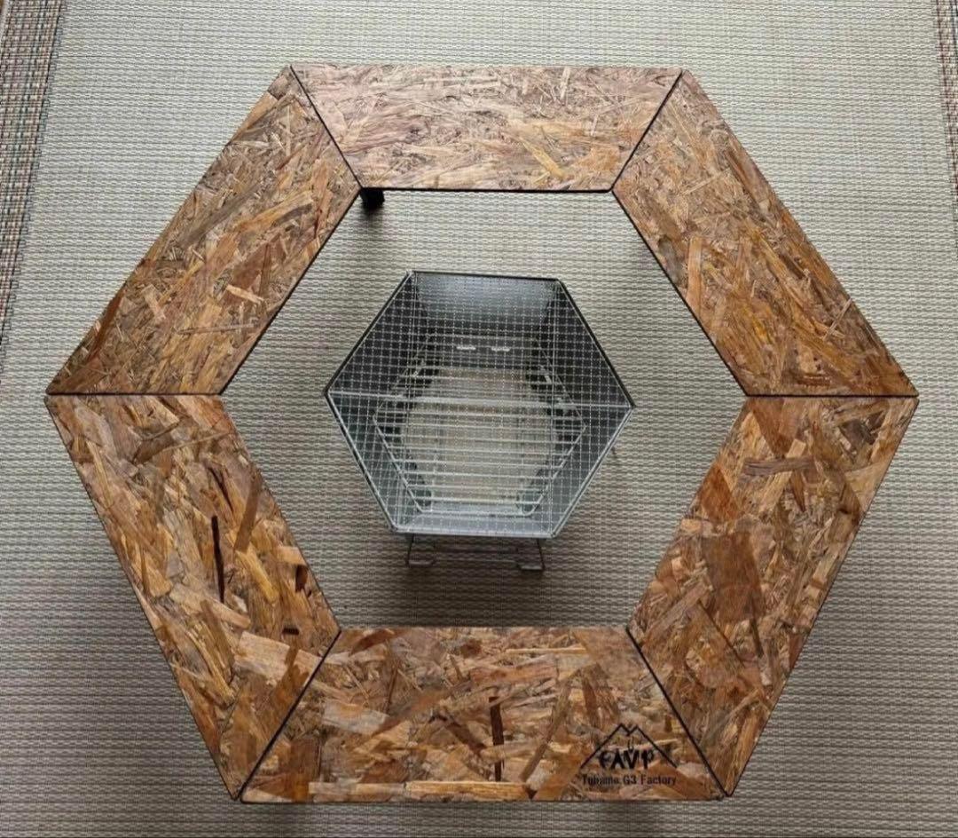 ヘキサテーブル65 ウォールナットニス仕上げ　FH65w