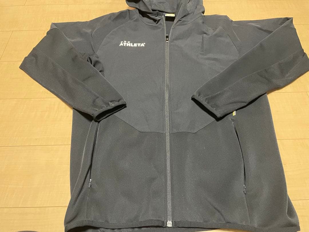 ATHLETA アスレタ　ジャージ　セットアップ　フード付き　ブラック
