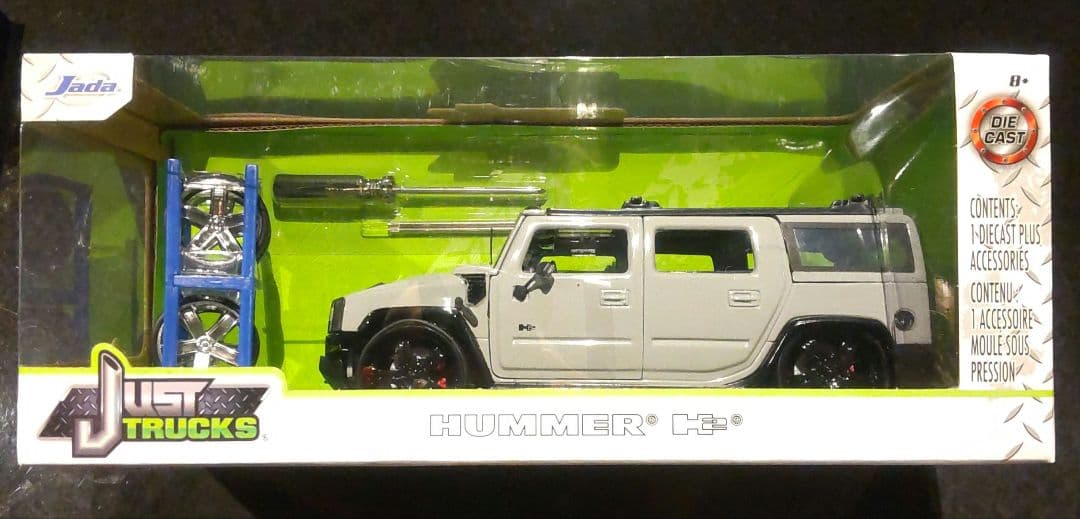 ジェイダトイズ1/24ハマーH2カスタムホイール＆ラック付き☆未開封ミニカー♪