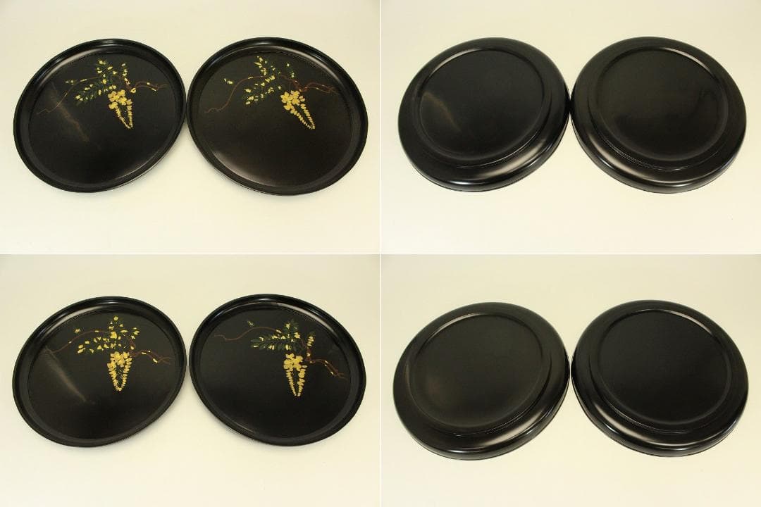 初瀬川柳庵 藤花盆 十客 共箱(LC959)