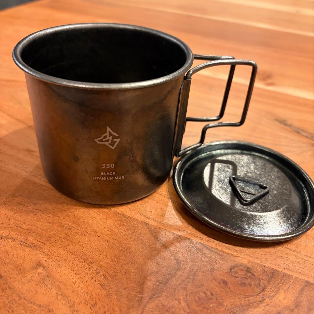 ブラック チタン マグカップ　350ml BLACKISHGEAR