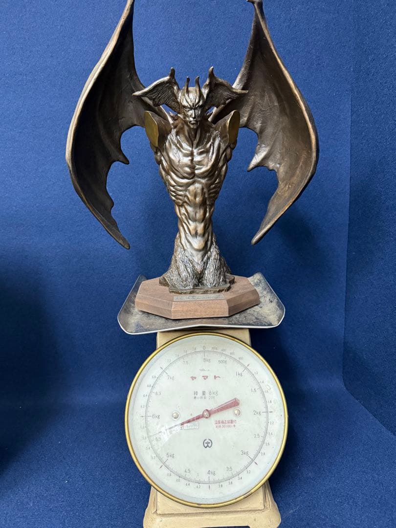 デビルマン 青銅製本漆仕上 悪魔人間 降魔 成道像 永井豪 ブロンズ像 共箱